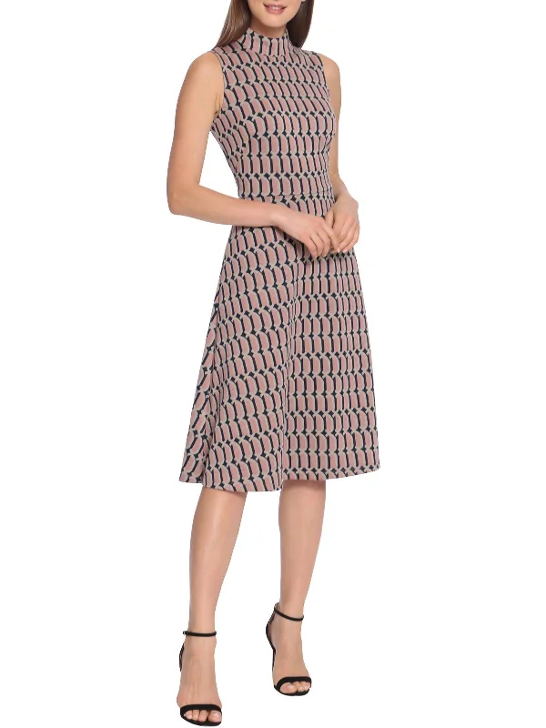Huge Savings On Premium Women's Clothing Collections Womens Knit Mid Calf Fit & Flare Dress