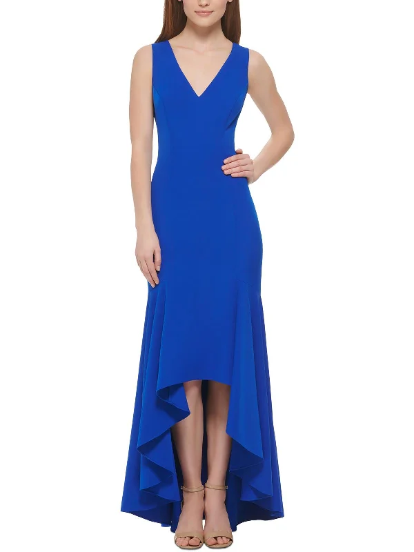 Women's Fashion-Forward Apparel Womens Crepe Maxi Fit & Flare Dress