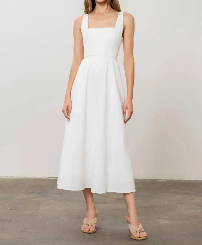Sale Event, Prices Rock Scallop Smock Dress In White