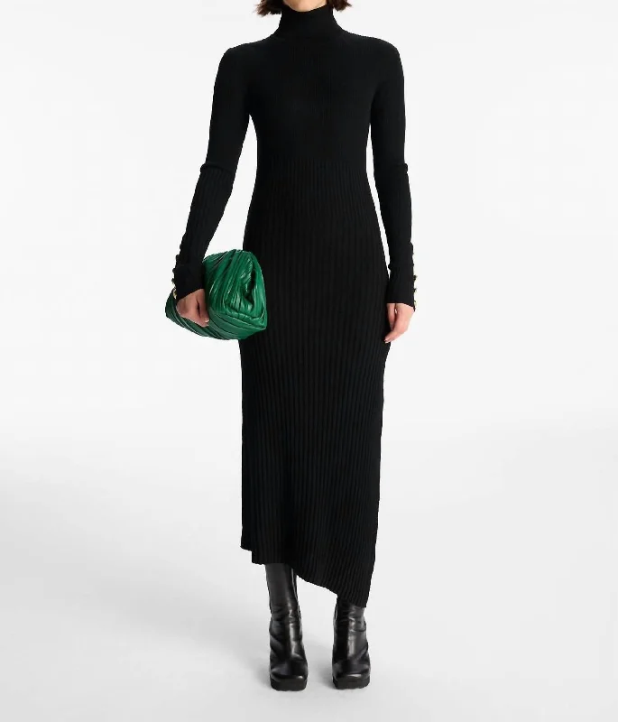 Vintage Retro Party Wear Emmy Ii Dress In Black