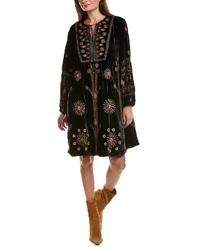 Discover Promotions Johnny Was Heidi Silk-Blend Dress