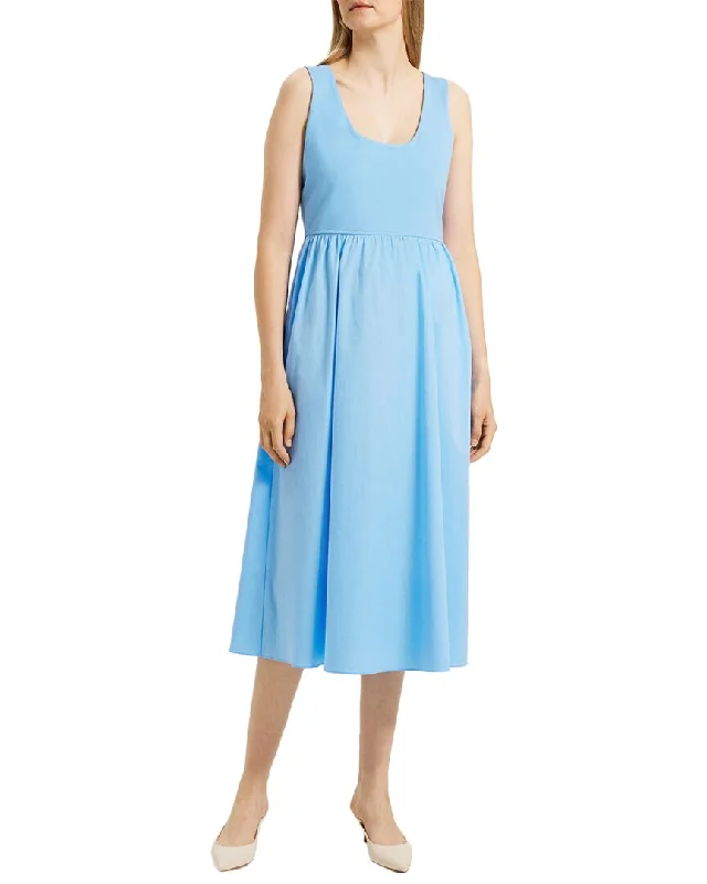 Incredible Savings For A Limited Period Theory Combo Poplin Dress