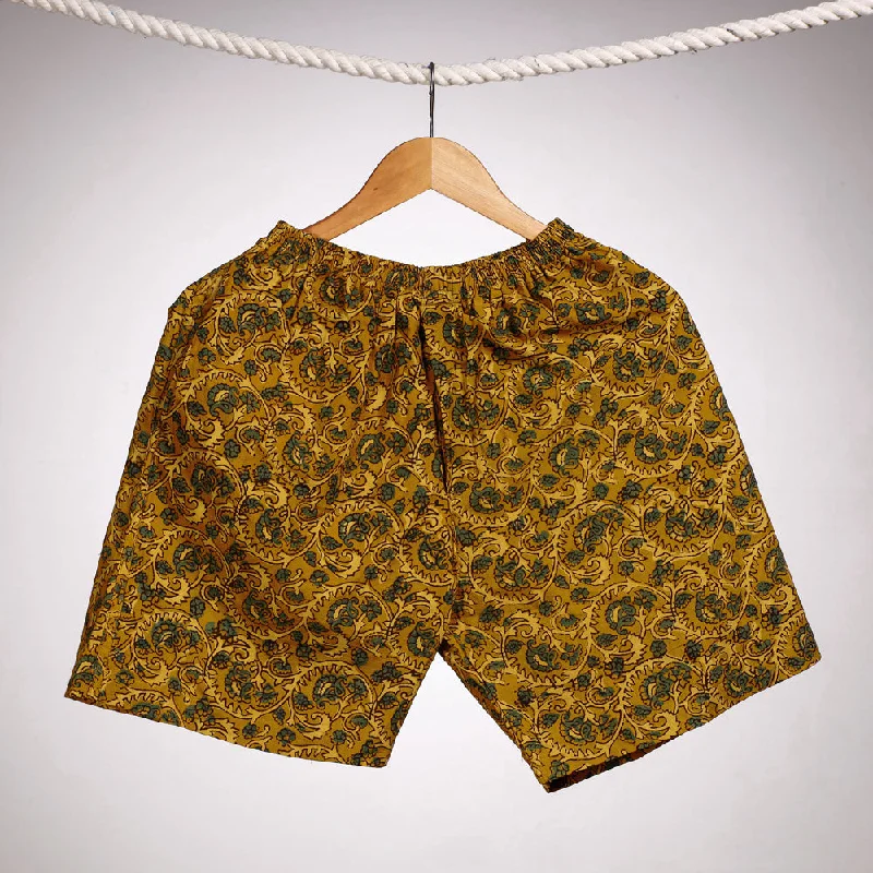 Chic Women's Clothing for Work and Travel Yellow - Ajrakh Block Printing Cotton Unisex Boxer/Shorts Chic Women's Clothing for Work and Travel Yellow - Ajrakh Block Printing Cotton Unisex Boxer/Shorts