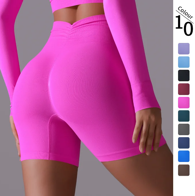 Women's Evening Garments Seamless peach hip high waist tight cheap yoga shorts 10 colors Women's Evening Garments Seamless peach hip high waist tight cheap yoga shorts 10 colors