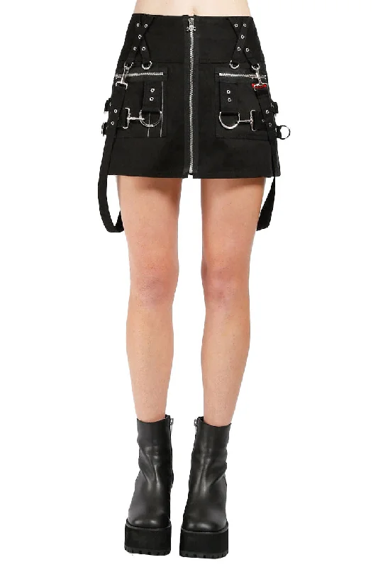 Fashion Forward Tripp NYC Super D-Ring Skirt [Black]