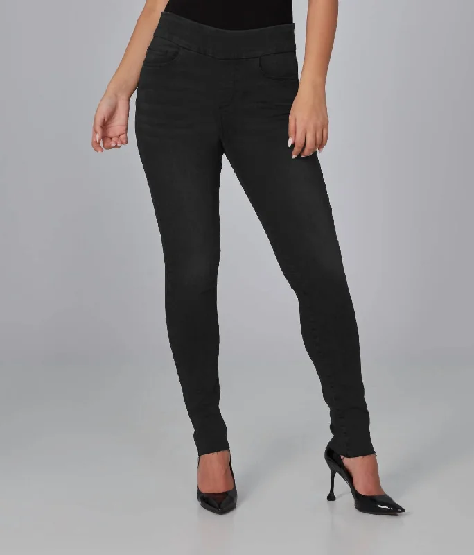 Versatile Women's Clothing for All Occasions Anna High Rise Skinny Pull On Jeans In Night Black