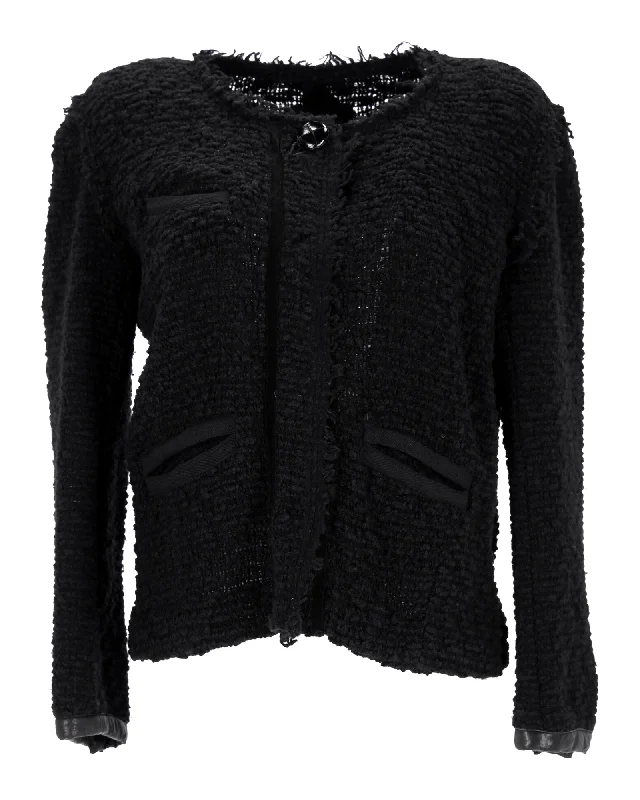 Women's Clothes Online Shopping Isabel Marant Bouclé Jacket in Black Wool