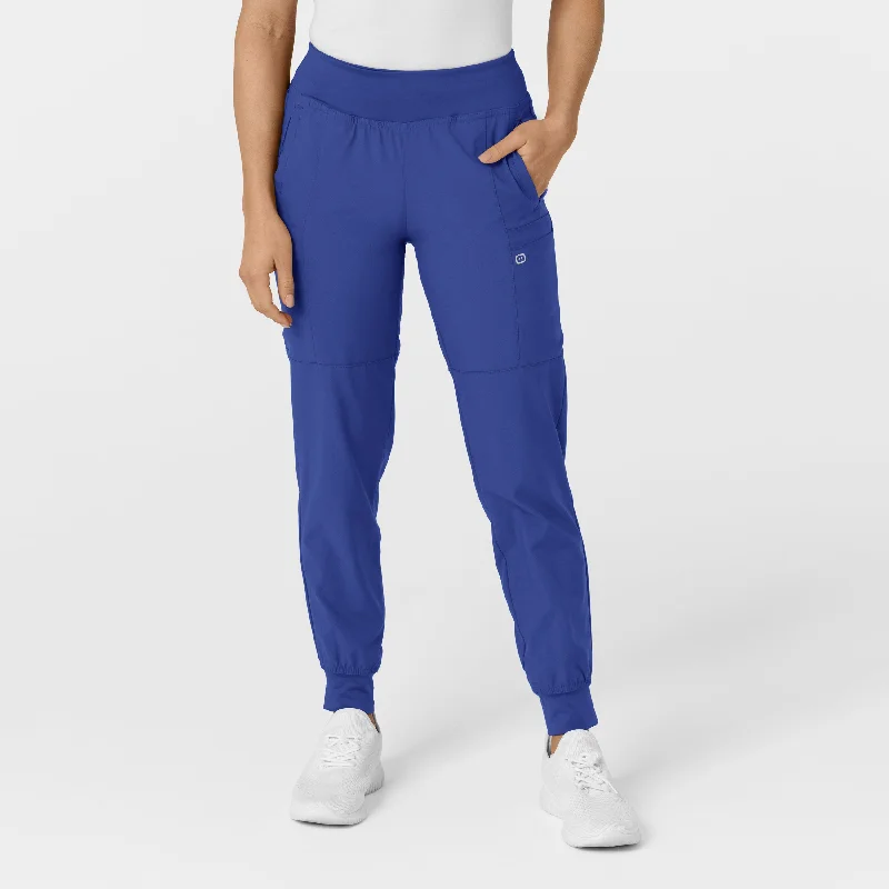 Festival Fashion W123 Women's Comfort Waist Cargo Jogger Scrub Pant - Galaxy Blue